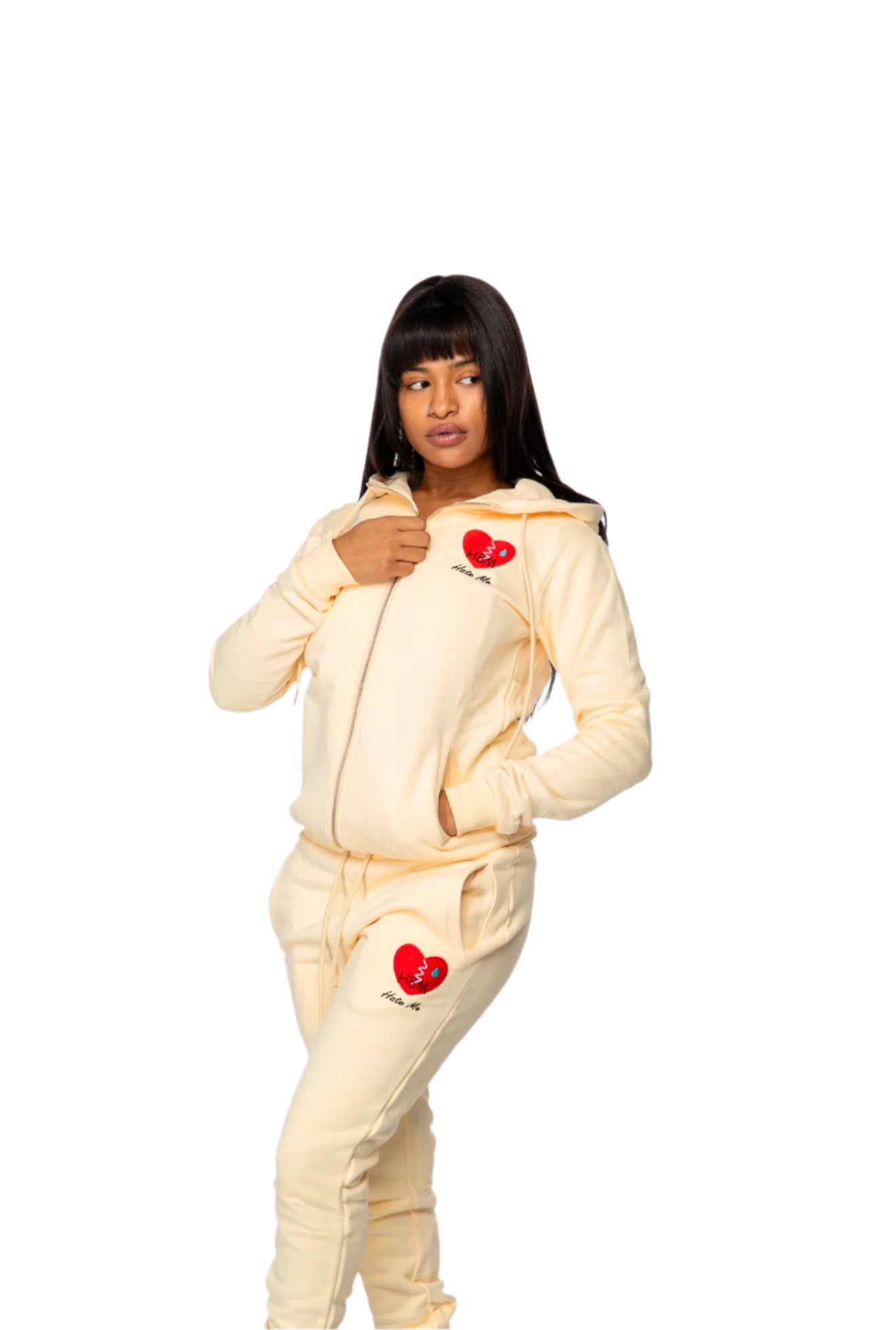 Cream Hate Me Jogging Set