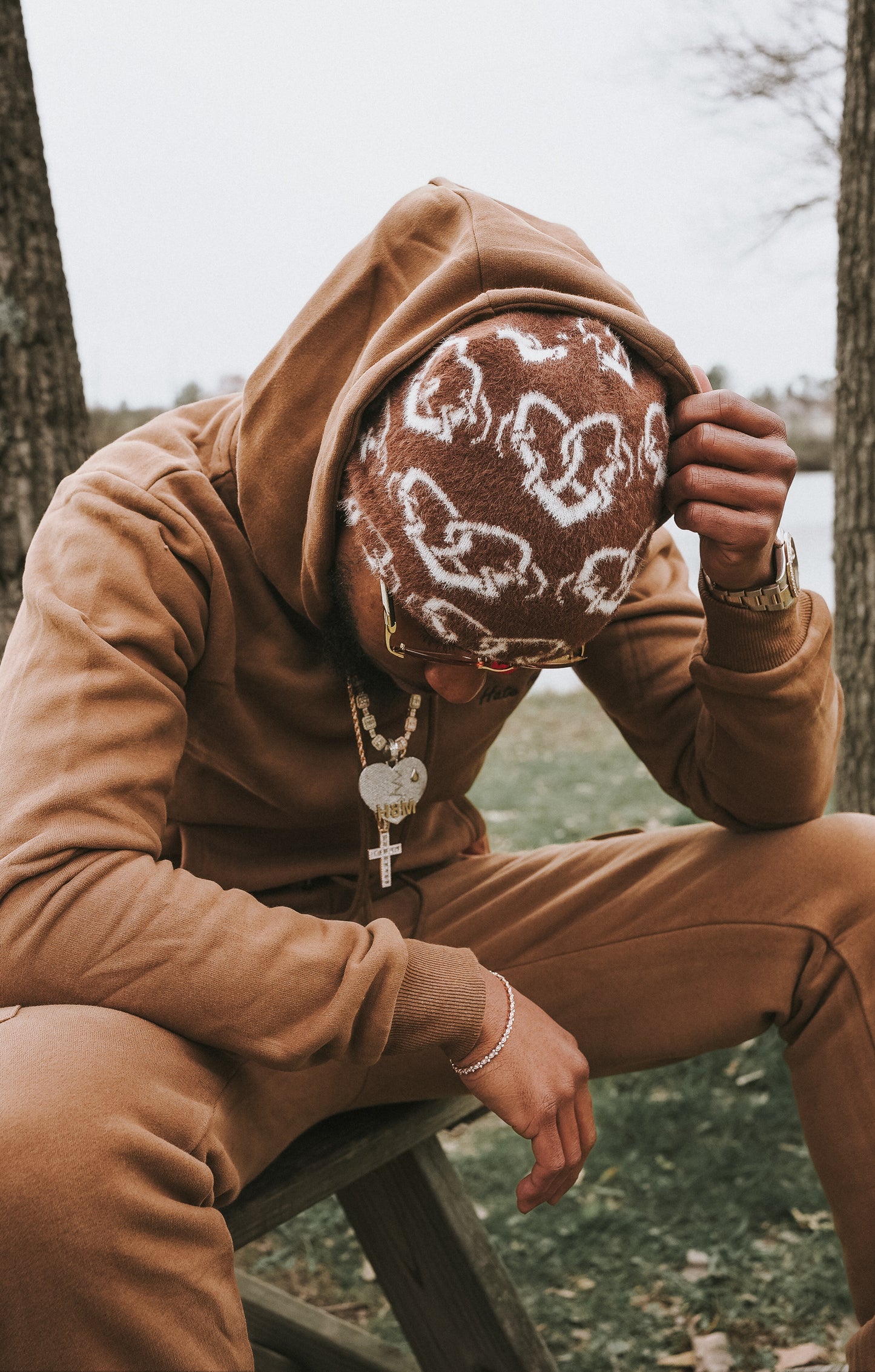 Brown Hate Me Jogging Set