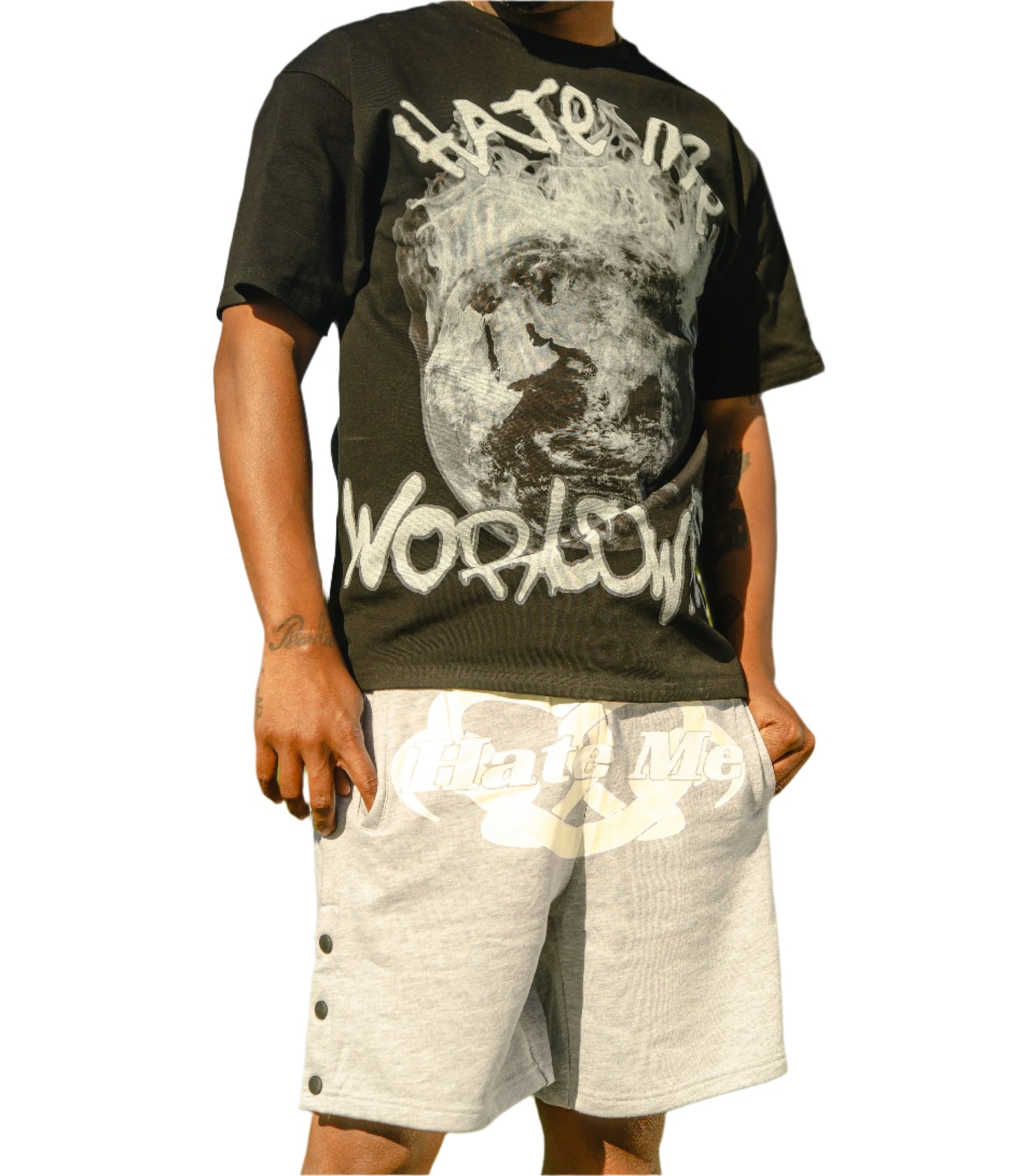 Gray Hate Me Shorts