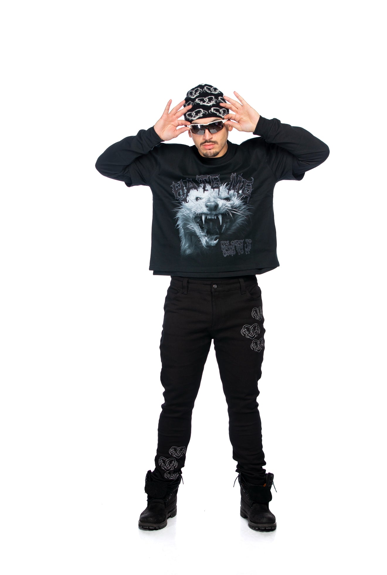 Black Hate Me Long Sleeve Tee