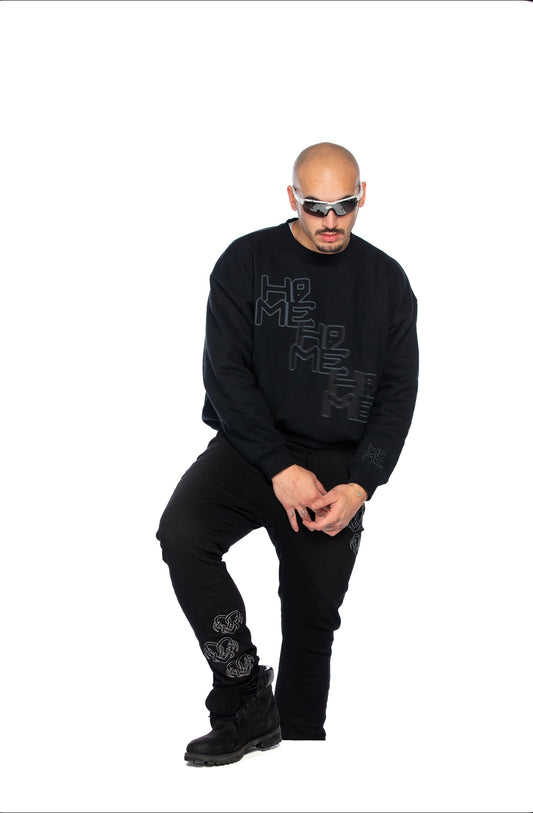 Hate Me Blurry Logo Crewneck