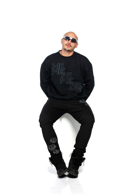 Hate Me Blurry Logo Crewneck