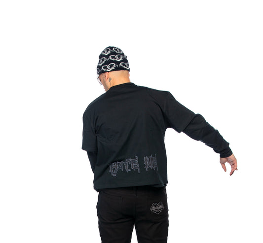 Black Hate Me Long Sleeve Tee