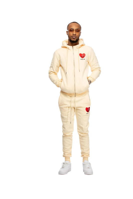 Cream Hate Me Jogging Set