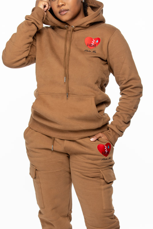 Brown Hate Me Jogging Set