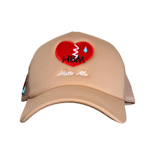 Tan Hate Me Trucker Hat