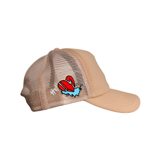 Tan Hate Me Trucker Hat