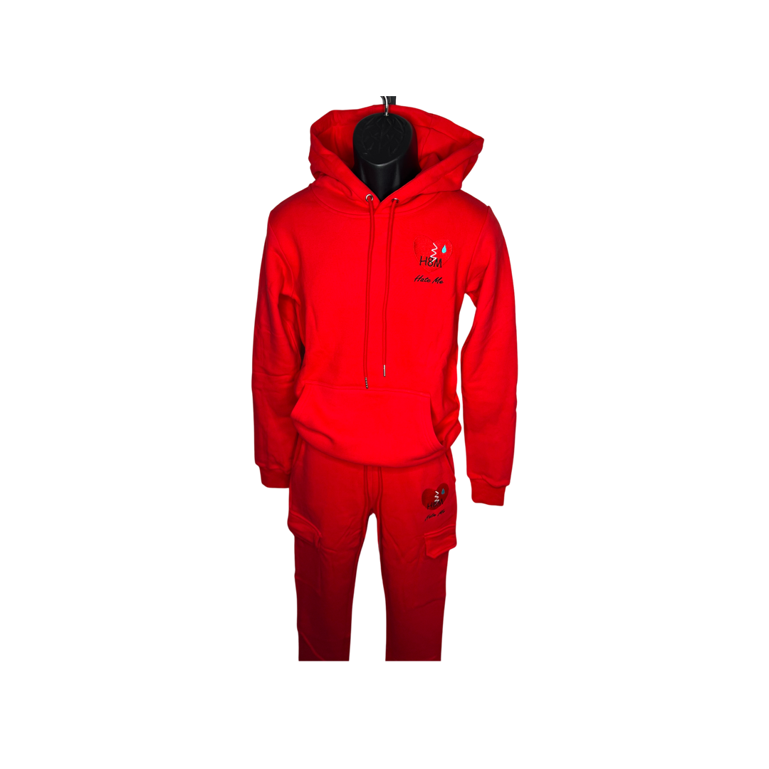 Red Hate Me Jogging Set