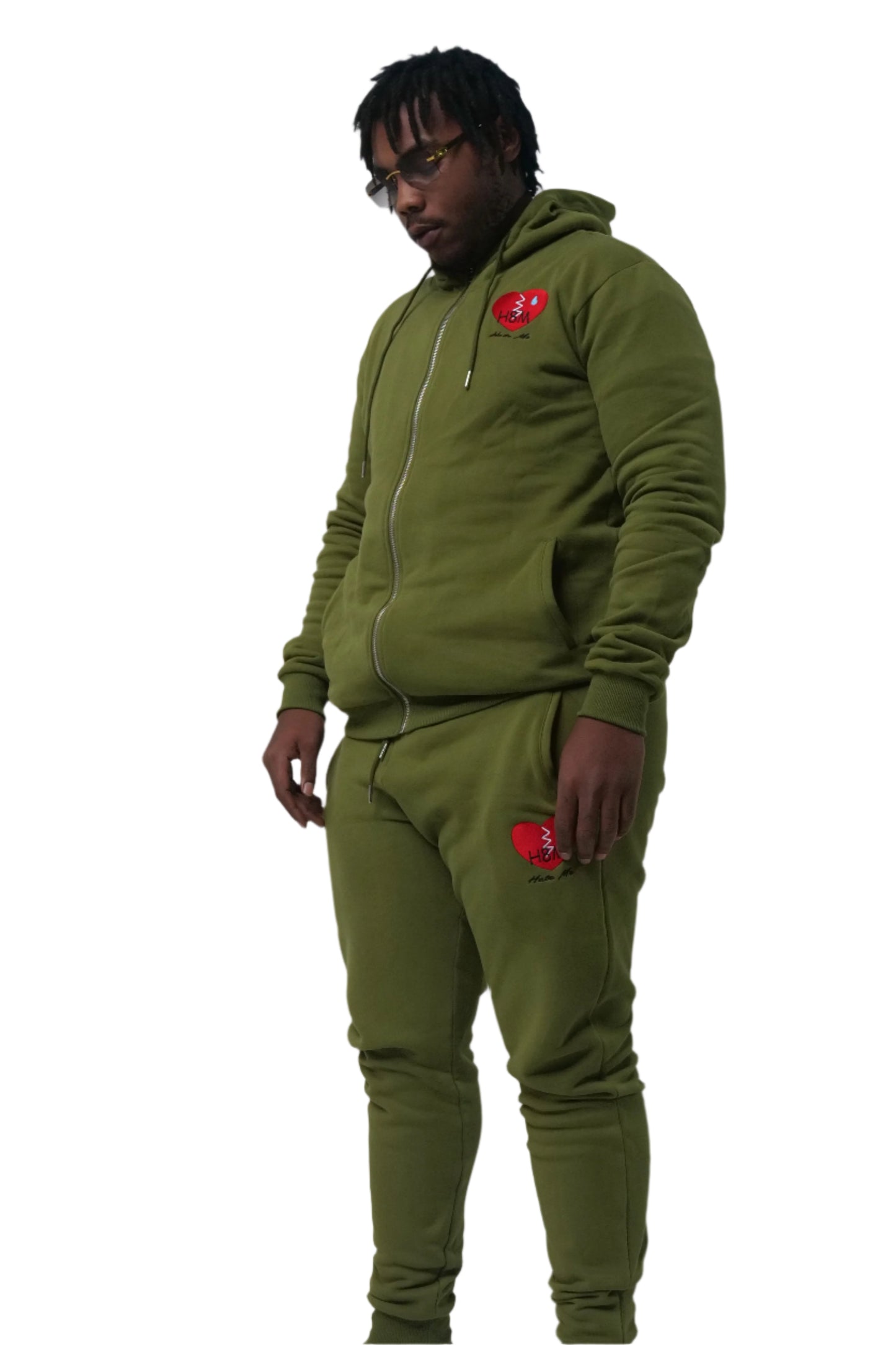 Olive Green Hate Me Jogging Suit