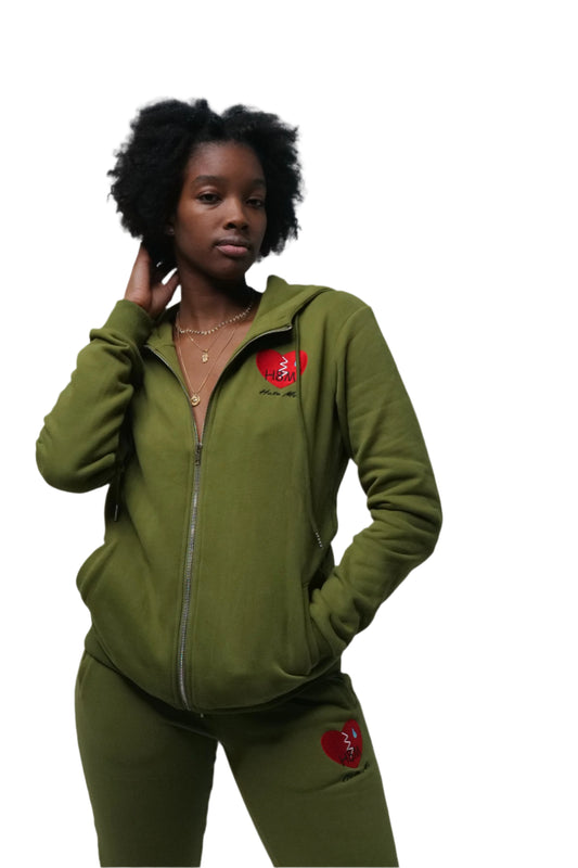 Olive Green Hate Me Jogging Suit