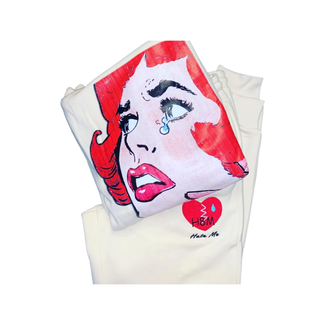 Cream Hate Me Jogging Set