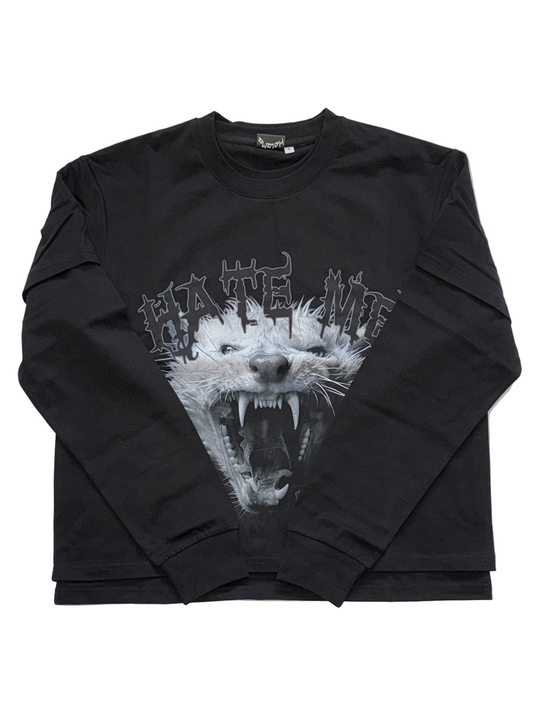 Black Hate Me Long Sleeve Tee