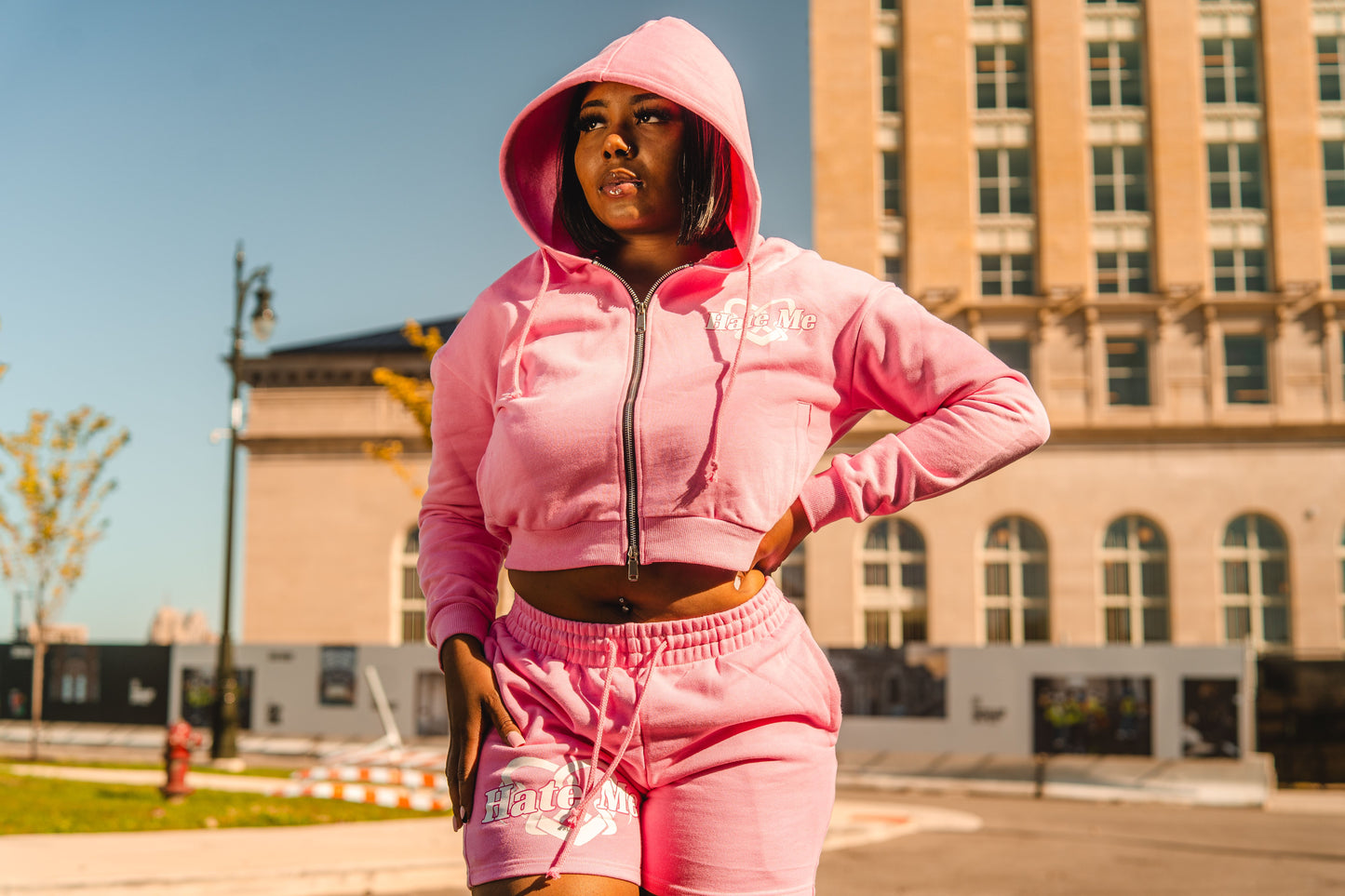 Women’s Cropped Jacket & Shorts Set