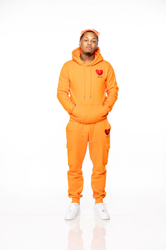 Orange Hate Me Pullover Hoodie