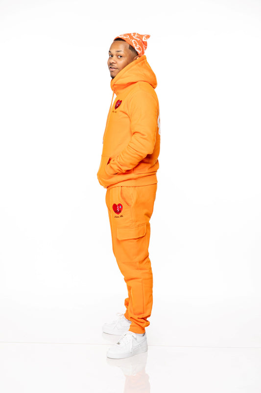 Orange Hate Me Cargo Joggers